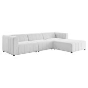 Ivory finish upholstered fabric 4-piece sectional sofa by Modway additional picture 2