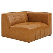 Tan finish vegan leather 4-piece sectional sofa by Modway additional picture 3