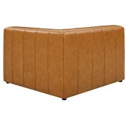 Tan finish vegan leather 4-piece sectional sofa by Modway additional picture 5