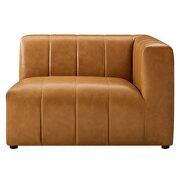Tan finish vegan leather 4-piece sectional sofa by Modway additional picture 6
