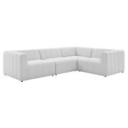 Ivory finish soft polyester fabric upholstery 4-piece sectional sofa by Modway additional picture 2