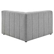 Light gray finish soft polyester fabric upholstery 4-piece sectional sofa by Modway additional picture 5
