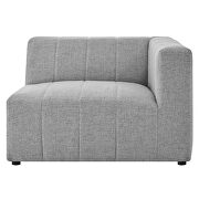 Light gray finish soft polyester fabric upholstery 4-piece sectional sofa by Modway additional picture 6