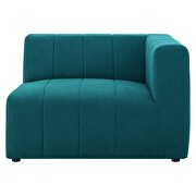 Teal finish soft polyester fabric upholstery 4-piece sectional sofa by Modway additional picture 6
