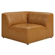 Tan finish vegan leather upholstery 4-piece sectional sofa by Modway additional picture 11
