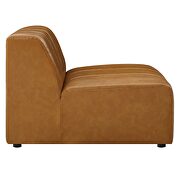 Tan finish vegan leather upholstery 4-piece sectional sofa by Modway additional picture 9