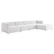 Ivory finish soft polyester fabric upholstery 5-piece sectional sofa by Modway additional picture 2