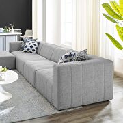 Light gray finish soft polyester fabric upholstery 5-piece sectional sofa by Modway additional picture 12