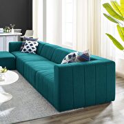 Teal finish soft polyester fabric upholstery 5-piece sectional sofa by Modway additional picture 12