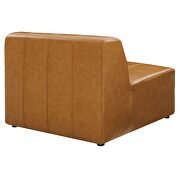 Tan finish vegan leather upholstery 5-piece sectional sofa by Modway additional picture 9