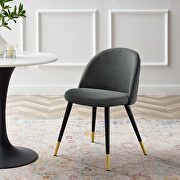 Upholstered fabric dining chairs - set of 2 in gray additional photo 2 of 8