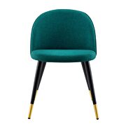 Upholstered fabric dining chairs - set of 2 in teal additional photo 4 of 8