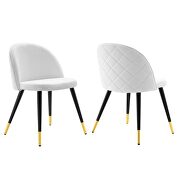Upholstered fabric dining chairs - set of 2 in white by Modway additional picture 9