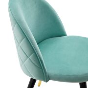 Performance velvet dining chairs - set of 2 in mint additional photo 5 of 8
