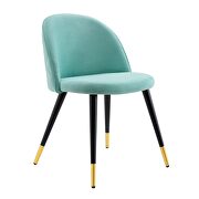 Performance velvet dining chairs - set of 2 in mint by Modway additional picture 8