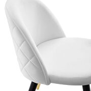 Performance velvet dining chairs - set of 2 in white additional photo 5 of 8