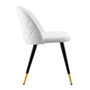 Performance velvet dining chairs - set of 2 in white by Modway additional picture 7