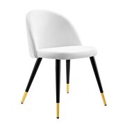 Performance velvet dining chairs - set of 2 in white by Modway additional picture 8
