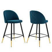 Fabric counter stools - set of 2 in azure by Modway additional picture 9