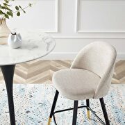 Fabric counter stools - set of 2 in beige by Modway additional picture 3