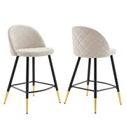 Fabric counter stools - set of 2 in beige by Modway additional picture 10