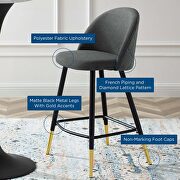 Fabric counter stools - set of 2 in gray by Modway additional picture 4
