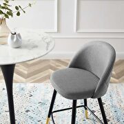 Fabric counter stools - set of 2 in light gray additional photo 3 of 9