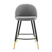 Fabric counter stools - set of 2 in light gray additional photo 5 of 9