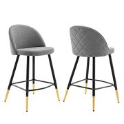 Fabric counter stools - set of 2 in light gray by Modway additional picture 10