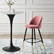 Performance velvet counter stools - set of 2 in dusty rose additional photo 2 of 9