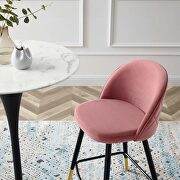 Performance velvet counter stools - set of 2 in dusty rose additional photo 3 of 9