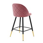 Performance velvet counter stools - set of 2 in dusty rose by Modway additional picture 6