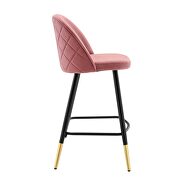 Performance velvet counter stools - set of 2 in dusty rose by Modway additional picture 8