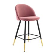 Performance velvet counter stools - set of 2 in dusty rose by Modway additional picture 9