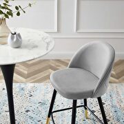 Performance velvet counter stools - set of 2 in light gray by Modway additional picture 3