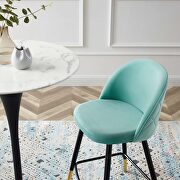 Performance velvet counter stools - set of 2 in mint additional photo 3 of 9