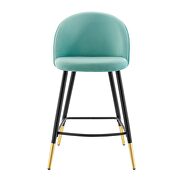 Performance velvet counter stools - set of 2 in mint additional photo 5 of 9