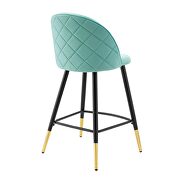 Performance velvet counter stools - set of 2 in mint by Modway additional picture 6