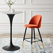 Performance velvet counter stools - set of 2 in orange by Modway additional picture 2