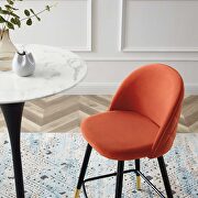 Performance velvet counter stools - set of 2 in orange by Modway additional picture 3