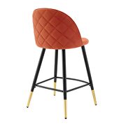 Performance velvet counter stools - set of 2 in orange by Modway additional picture 6