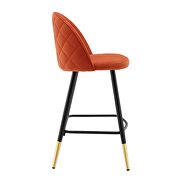 Performance velvet counter stools - set of 2 in orange by Modway additional picture 8