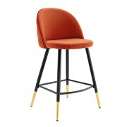 Performance velvet counter stools - set of 2 in orange by Modway additional picture 9