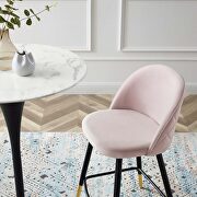 Performance velvet counter stools - set of 2 in pink by Modway additional picture 3