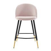 Performance velvet counter stools - set of 2 in pink by Modway additional picture 5