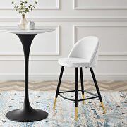 Performance velvet counter stools - set of 2 in white by Modway additional picture 2