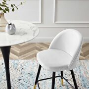 Performance velvet counter stools - set of 2 in white by Modway additional picture 3