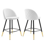 Performance velvet counter stools - set of 2 in white by Modway additional picture 10