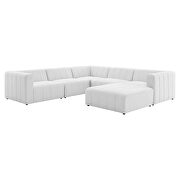Ivory finish upholstered fabric 6-piece sectional sofa by Modway additional picture 2