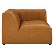 Tan finish vegan leather 6-piece sectional sofa by Modway additional picture 4